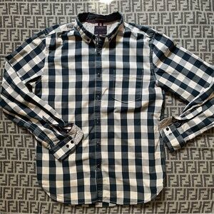 CACTUS MAN by RICKY SINGH - Blue & White Casual Button Down Shirt - Sz M